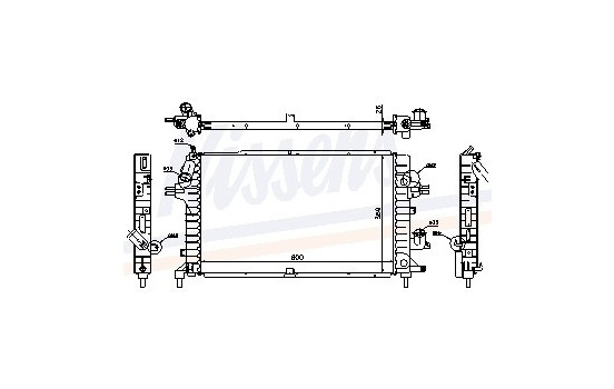 Radiator, engine cooling 63029A Nissens