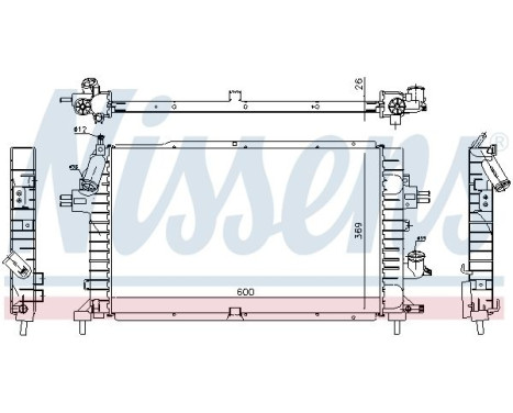 Radiator, engine cooling 63029A Nissens, Image 2