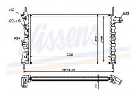 Radiator, engine cooling 63050A Nissens