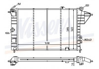 Radiator, engine cooling 630551 Nissens