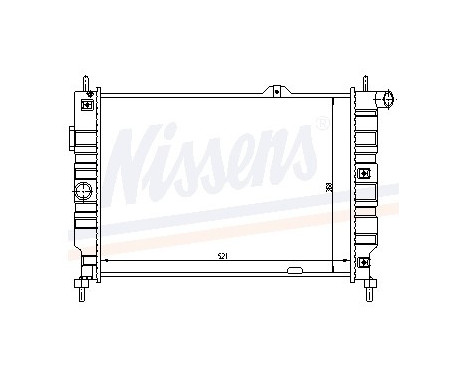 Radiator, engine cooling 63058A Nissens
