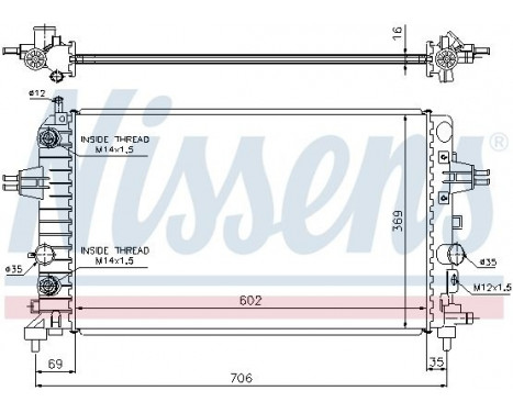 Radiator, engine cooling 630702 Nissens, Image 2