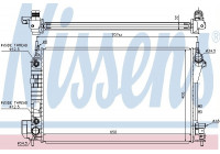 Radiator, engine cooling 630703 Nissens