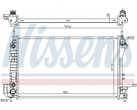 Radiator, engine cooling 630703 Nissens, Image 2