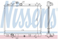 Radiator, engine cooling 630707 Nissens