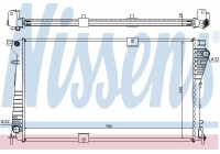 Radiator, engine cooling 630709 Nissens