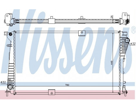 Radiator, engine cooling 630709 Nissens