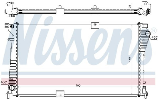 Radiator, engine cooling 630709 Nissens, Image 2