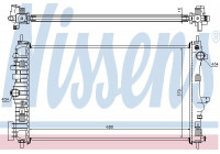 Radiator, engine cooling 630712 Nissens