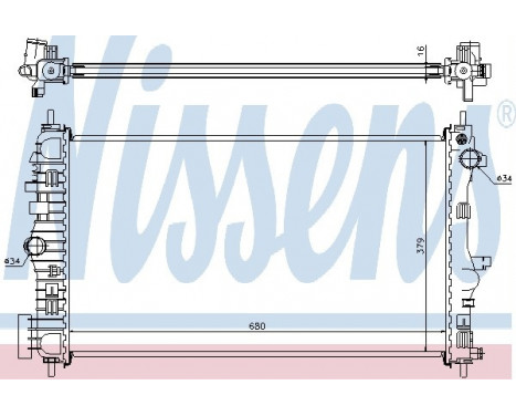 Radiator, engine cooling 630712 Nissens