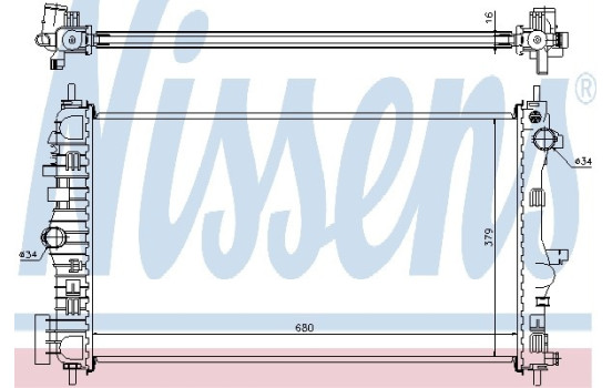 Radiator, engine cooling 630712 Nissens