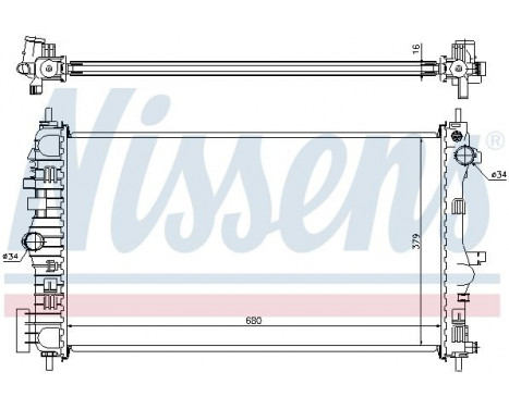 Radiator, engine cooling 630712 Nissens, Image 2