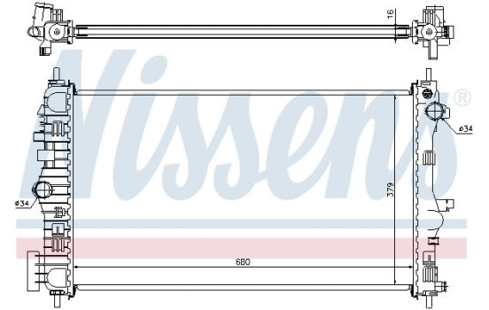 Radiator, engine cooling 630712 Nissens, Image 2