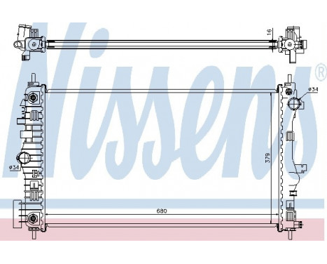 Radiator, engine cooling 630713 Nissens