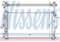 Radiator, engine cooling 630714 Nissens