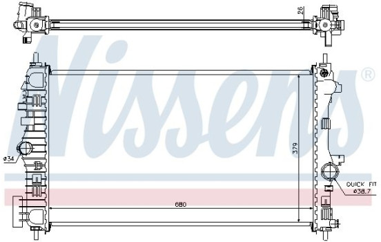 Radiator, engine cooling 630716 Nissens, Image 2