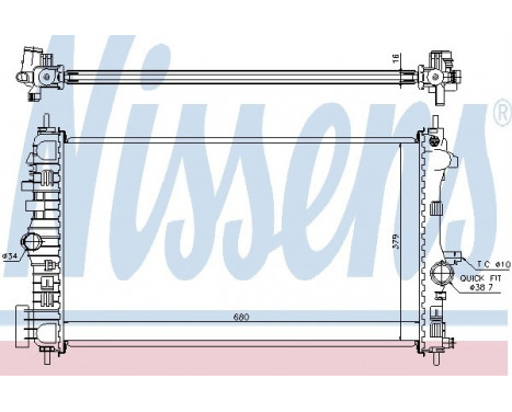 Radiator, engine cooling 630718 Nissens