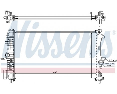 Radiator, engine cooling 630718 Nissens, Image 2