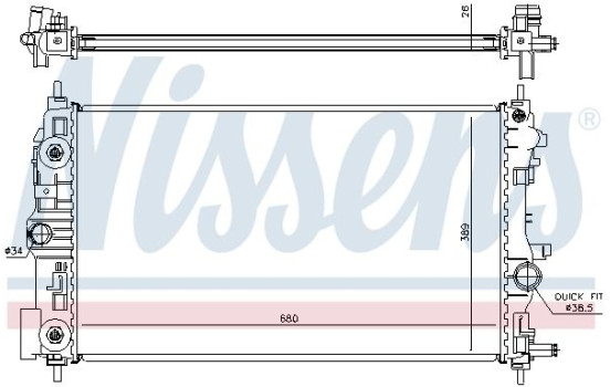 Radiator, engine cooling 630723 Nissens, Image 2