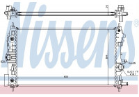Radiator, engine cooling 630724 Nissens