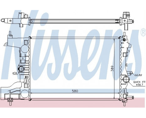 Radiator, engine cooling 630725 Nissens