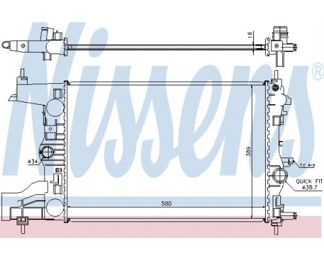 Radiator, engine cooling 630727 Nissens