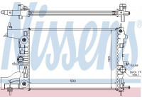 Radiator, engine cooling 630728 Nissens