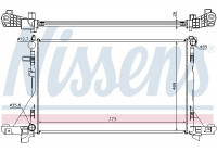 Radiator, engine cooling 630733 Nissens