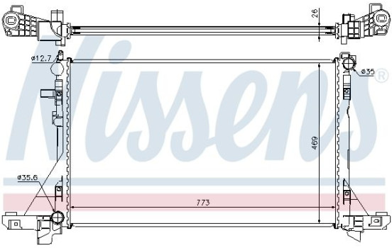 Radiator, engine cooling 630733 Nissens