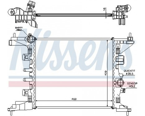 Radiator, engine cooling 630734 Nissens, Image 2