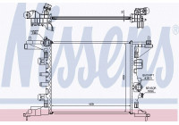 Radiator, engine cooling 630735 Nissens