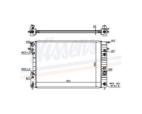 Radiator, engine cooling 63073A Nissens