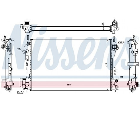 Radiator, engine cooling 630742 Nissens, Image 2