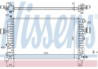 Radiator, engine cooling 630744 Nissens