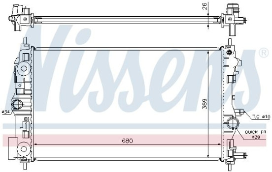 Radiator, engine cooling 630745 Nissens, Image 2