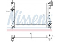 Radiator, engine cooling 630753 Nissens