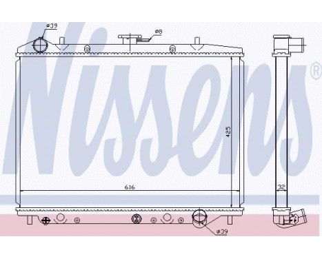 Radiator, engine cooling 630754 Nissens