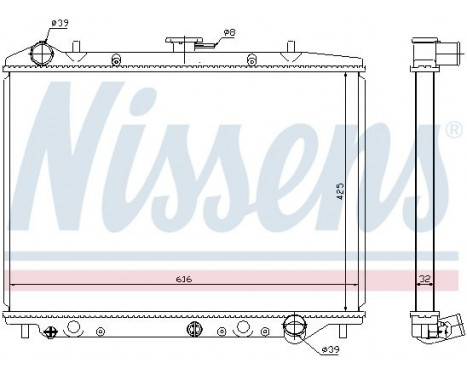 Radiator, engine cooling 630754 Nissens, Image 2