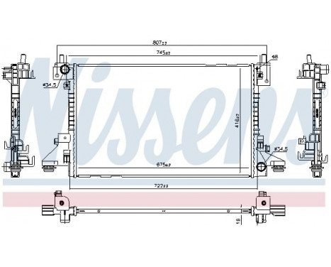 Radiator, engine cooling 630766 Nissens