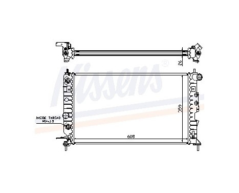 Radiator, engine cooling 630771 Nissens