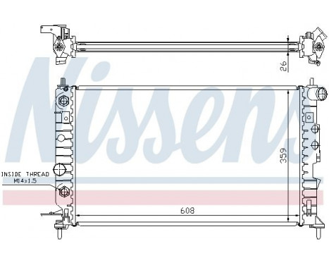 Radiator, engine cooling 630771 Nissens, Image 2