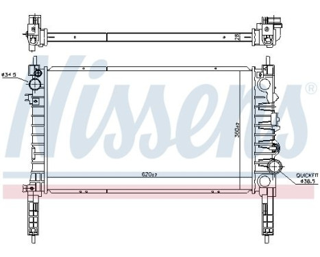 Radiator, engine cooling 630774 Nissens, Image 5