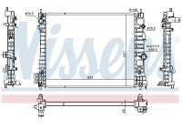 Radiator, engine cooling 630775 Nissens