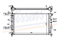 Radiator, engine cooling 63078 Nissens