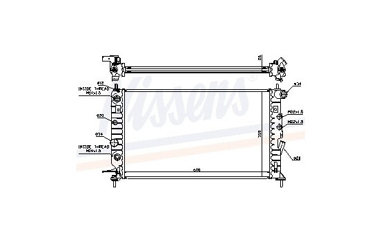 Radiator, engine cooling 63078 Nissens