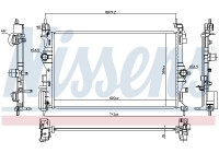 Radiator, engine cooling 630785 Nissens