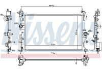 Radiator, engine cooling 630786 Nissens