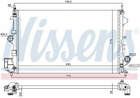 Radiator, engine cooling 630789 Nissens