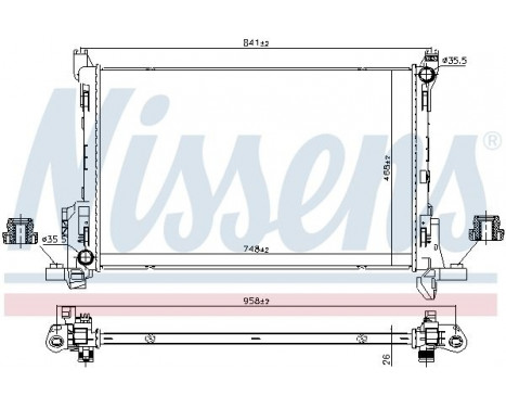 Radiator, engine cooling 630793 Nissens