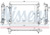 Radiator, engine cooling 630796 Nissens